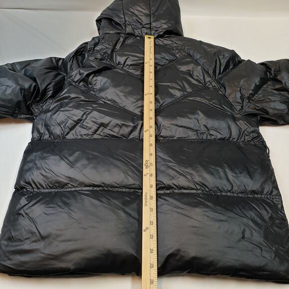 7 for all Man Kind Jacket Womens Small Hooded Puffer Black Down Coat Pockets - Picture 4 of 9